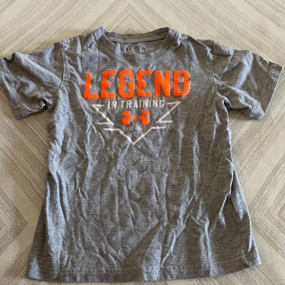 Under Armour Boys Grey T-Shirt Legend in Training